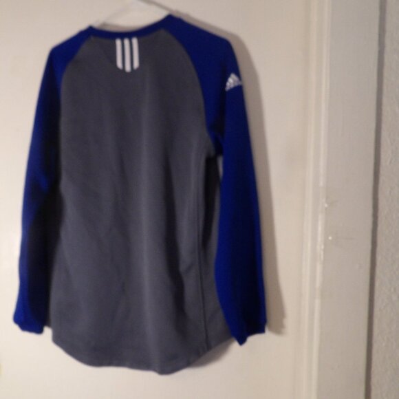Adidas Clima Warm  Blue/Gray Fleece Line Sweat Shirt Sz S - Picture 6 of 6